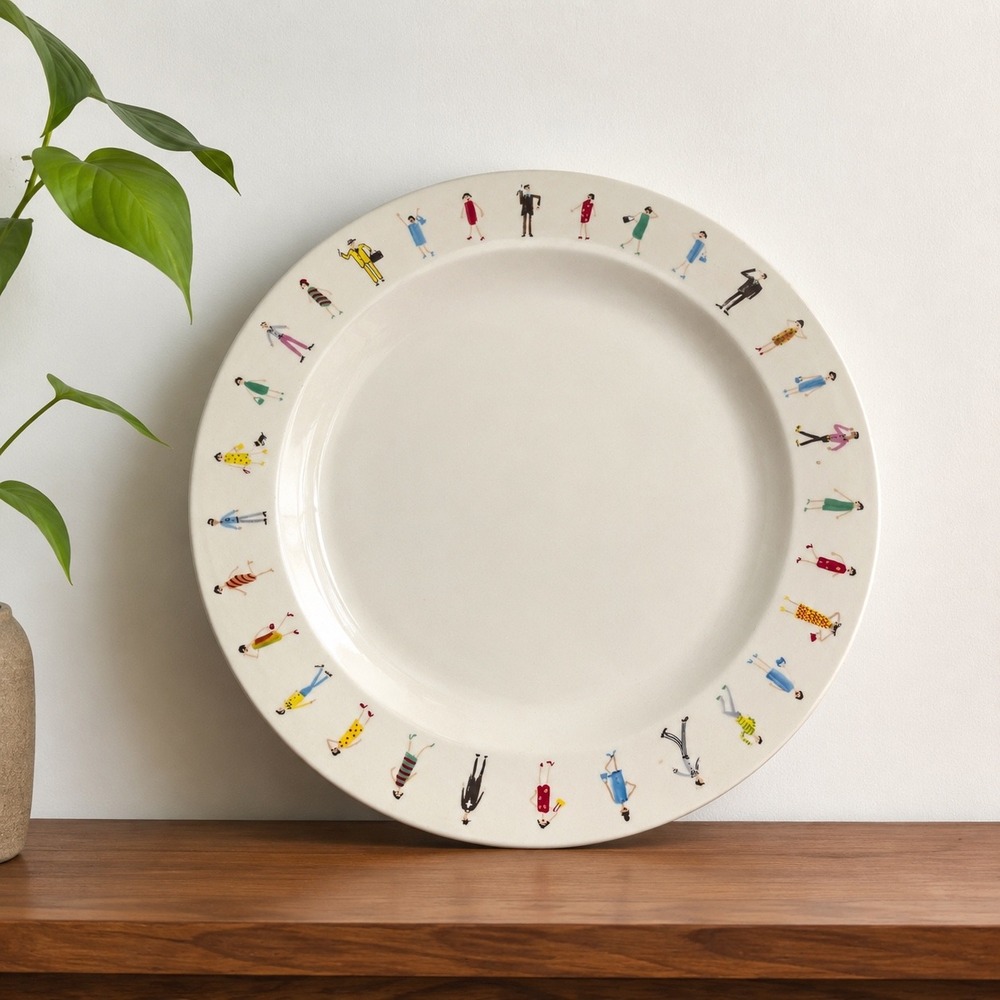 Fishs Eddy Cynthia Rowley Fashion People 16in Serving Platter Homer Laughlin USA